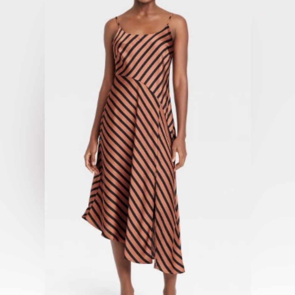 a new day Black and Brown Striped Maxi Dress